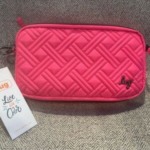 lug Quilted Hot Pink Wristlet Clutch